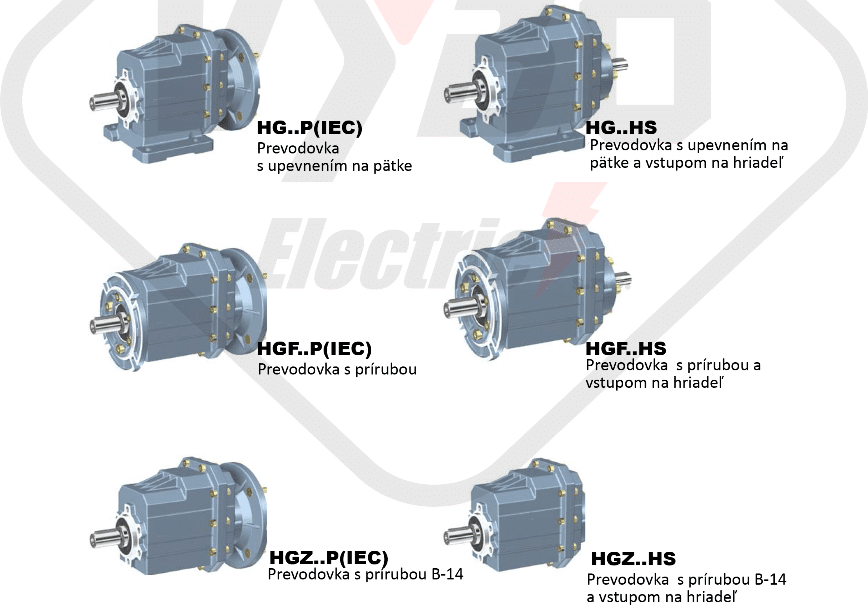 modely čelná prevodovka hg03