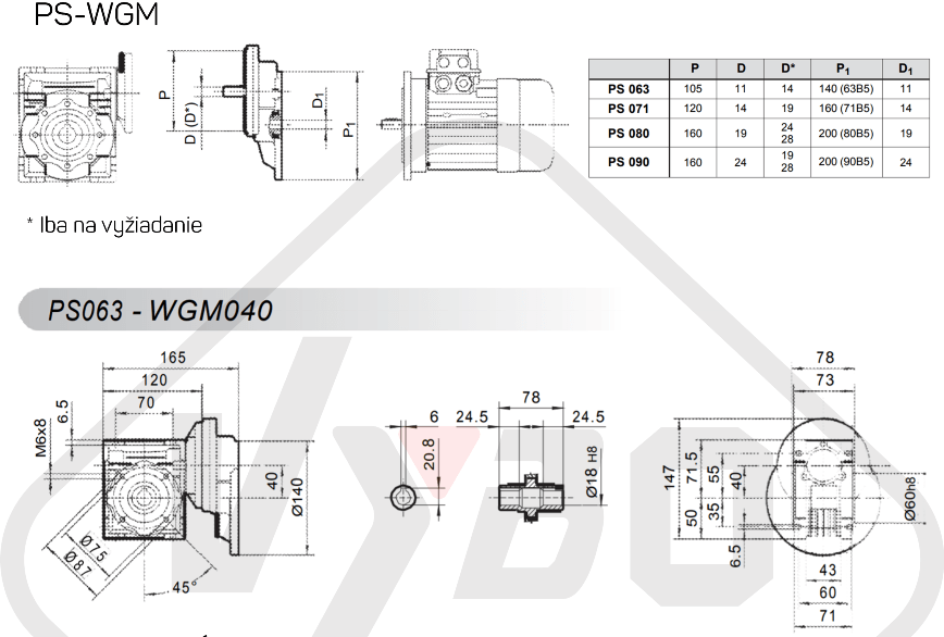 parametre výkonnosti prevodovka wgm040