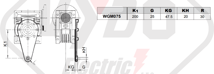 torzné rameno prevodovka wgm075