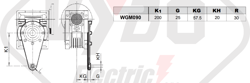 torzné rameno prevodovka wgm090