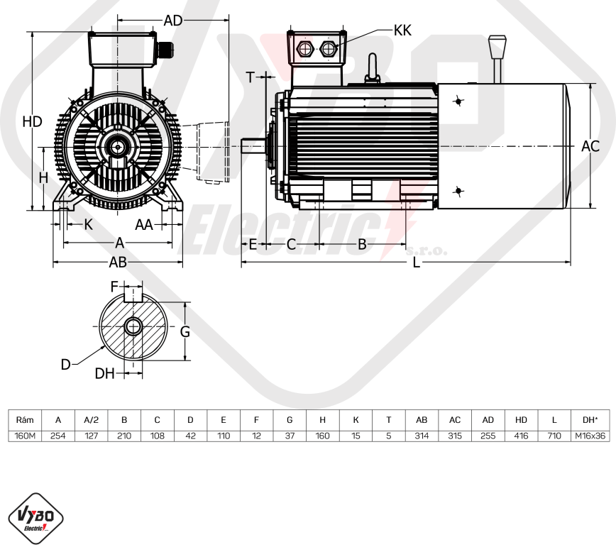 elektromotor s brzdou 11kw 1LCBR160M-4